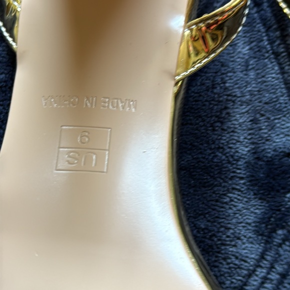 YODEKS Women’s Gold Heeled strappy Sandals Square front New size 9 - Picture 4 of 11